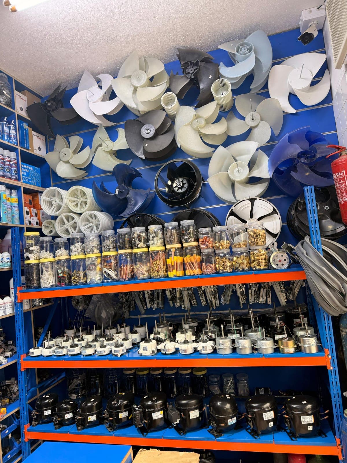 AC products and repairing material in our shop